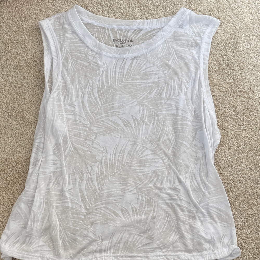 Evolution and Creation White Sleeveless Top